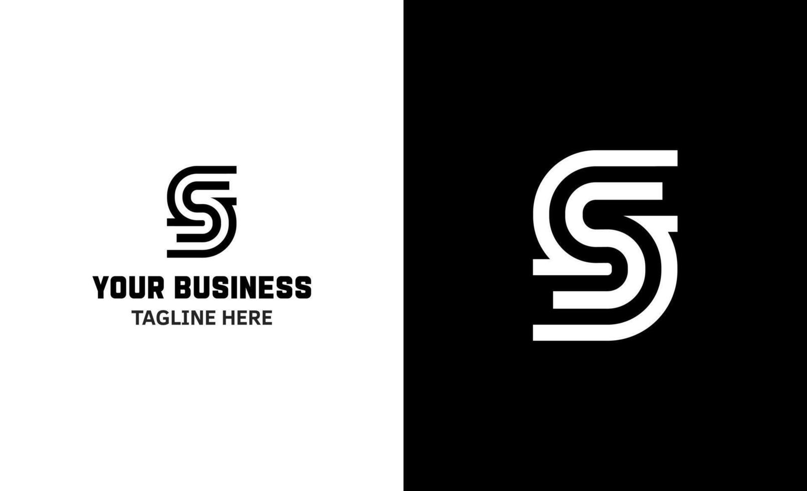 Letter S minimal logo. Icon mark design template vector