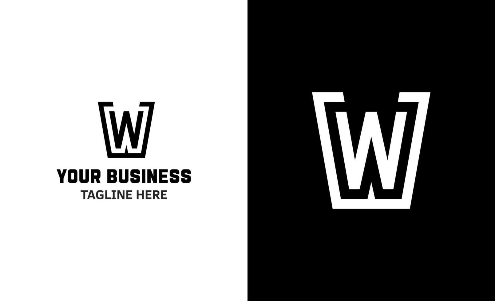 Letter W minimal logo. Icon mark design template vector