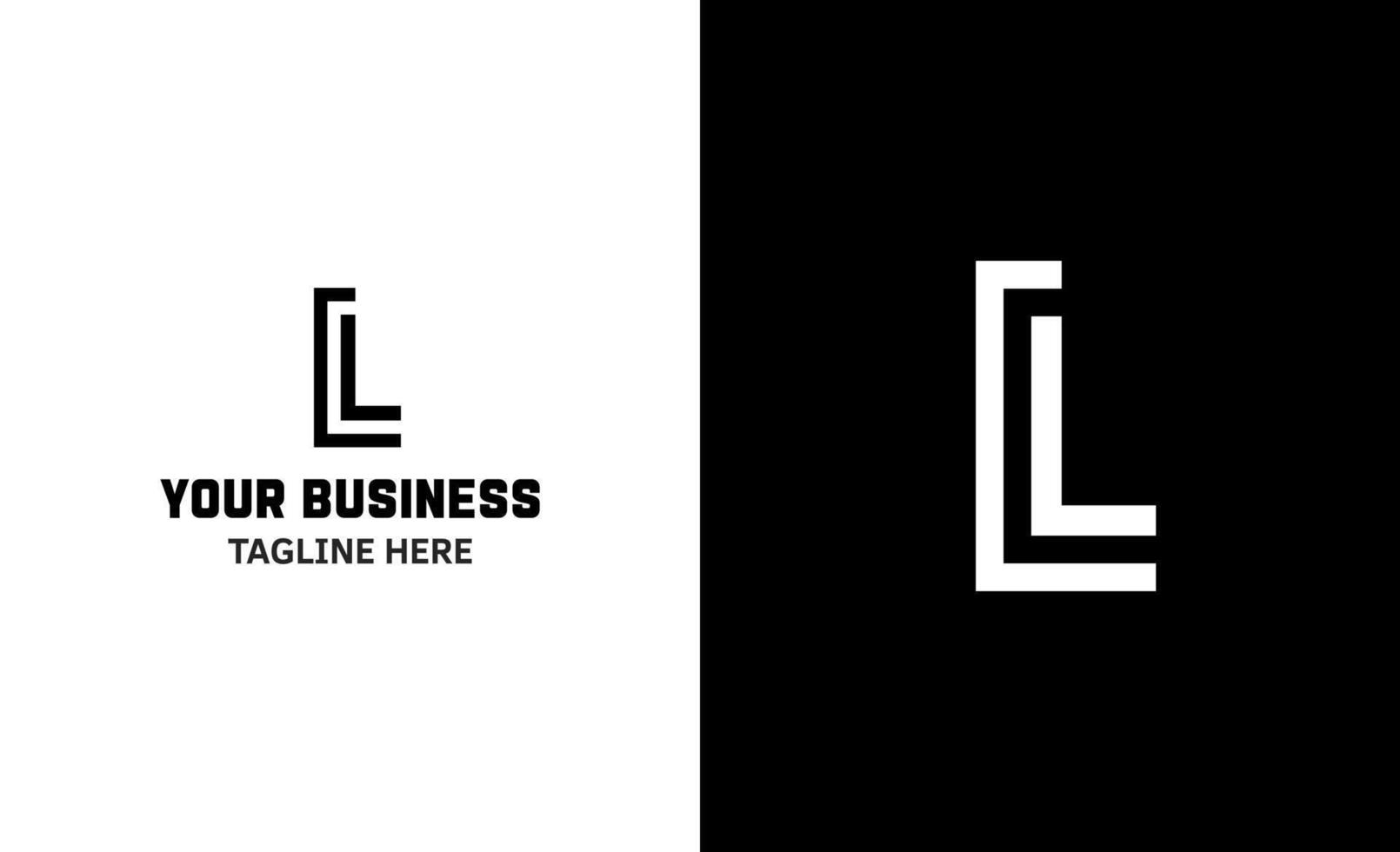 Letter L minimal logo. Icon mark design template vector