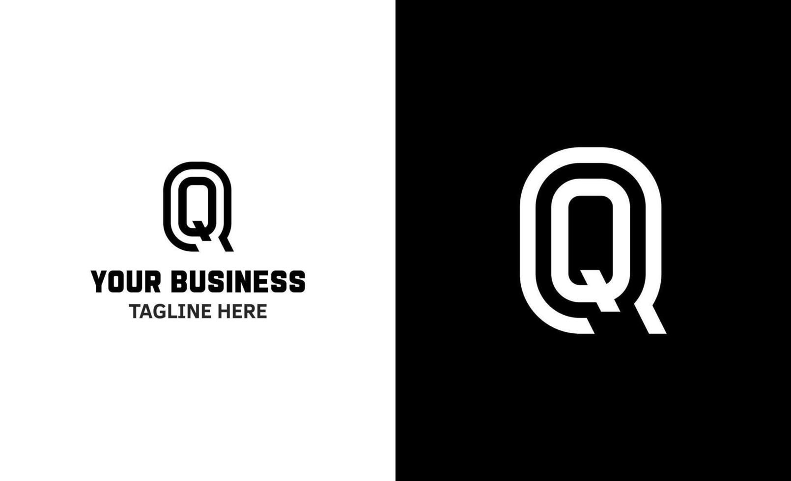 Letter Q minimal logo. Icon mark design template vector