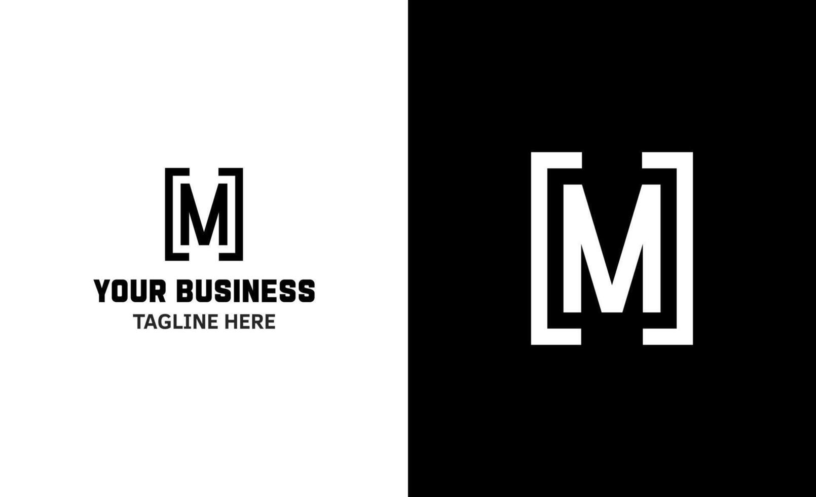 Letter M minimal logo. Icon mark design template vector
