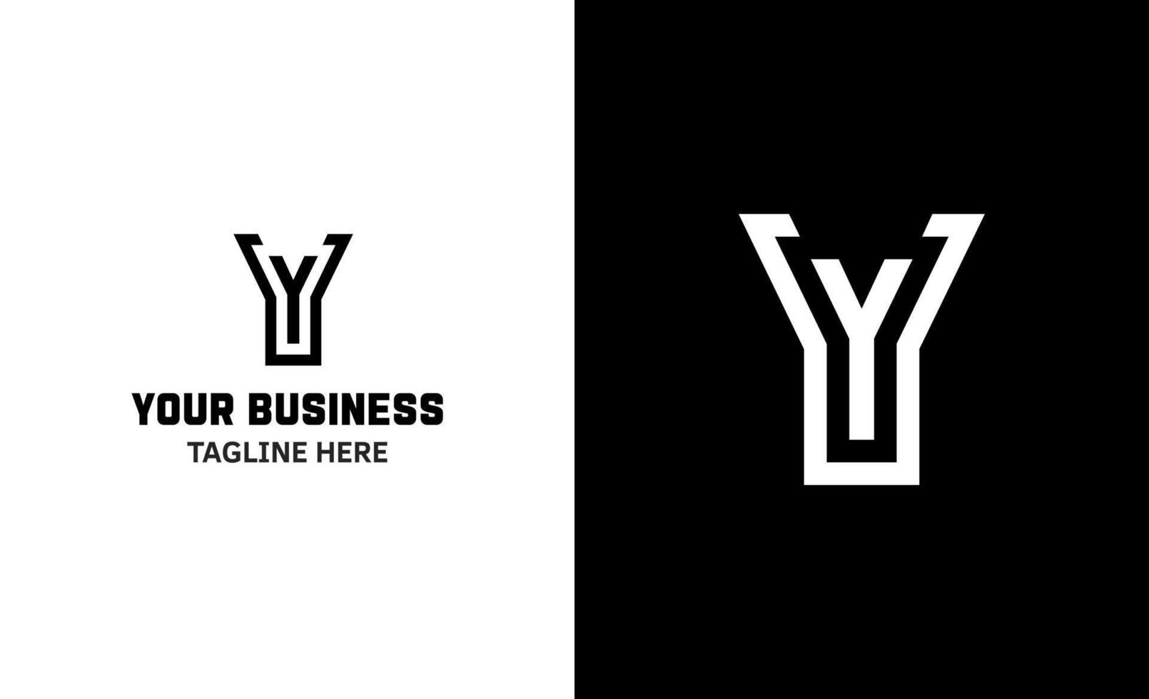 Letter Y minimal logo. Icon mark design template vector