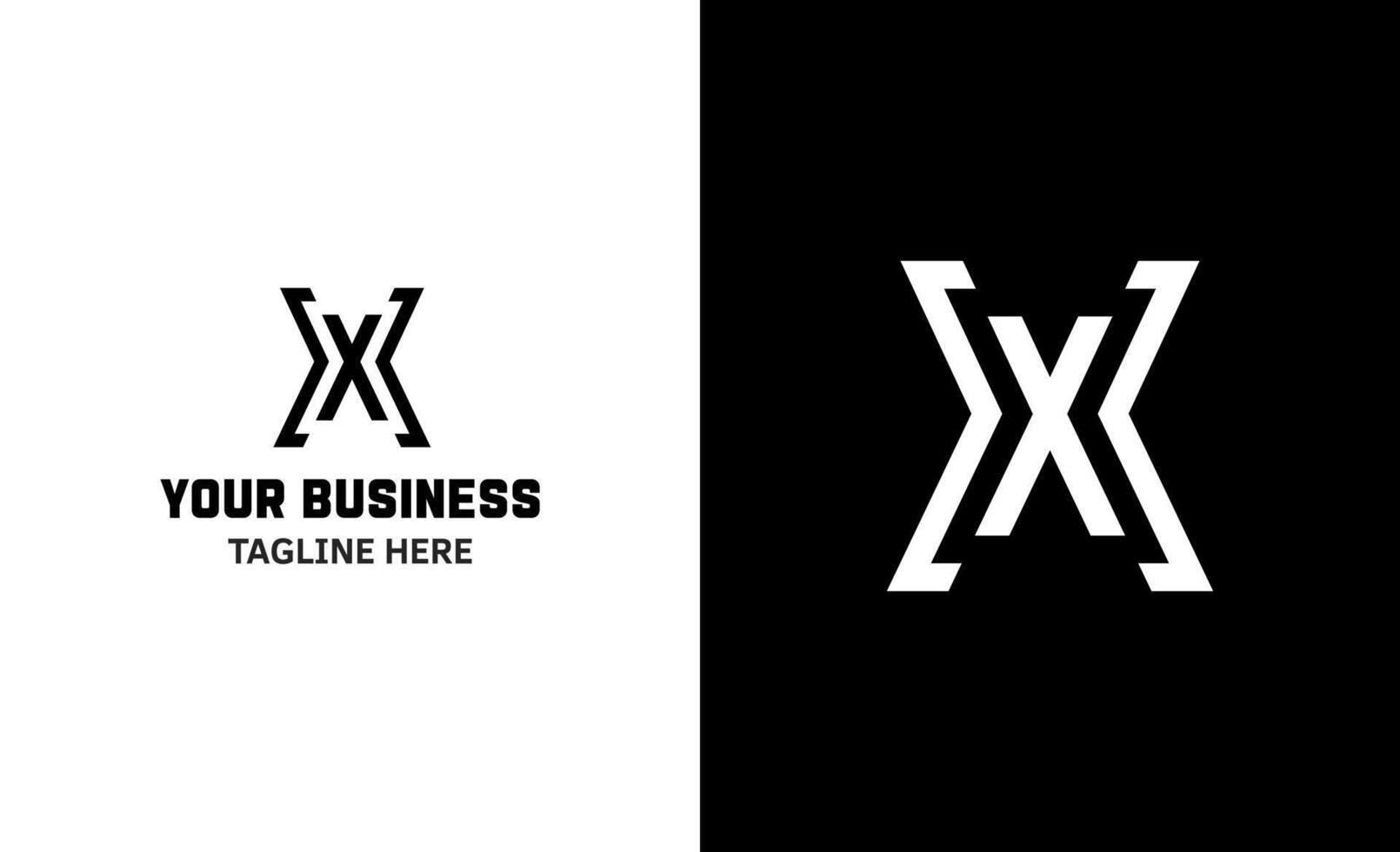 Letter X minimal logo. Icon mark design template vector