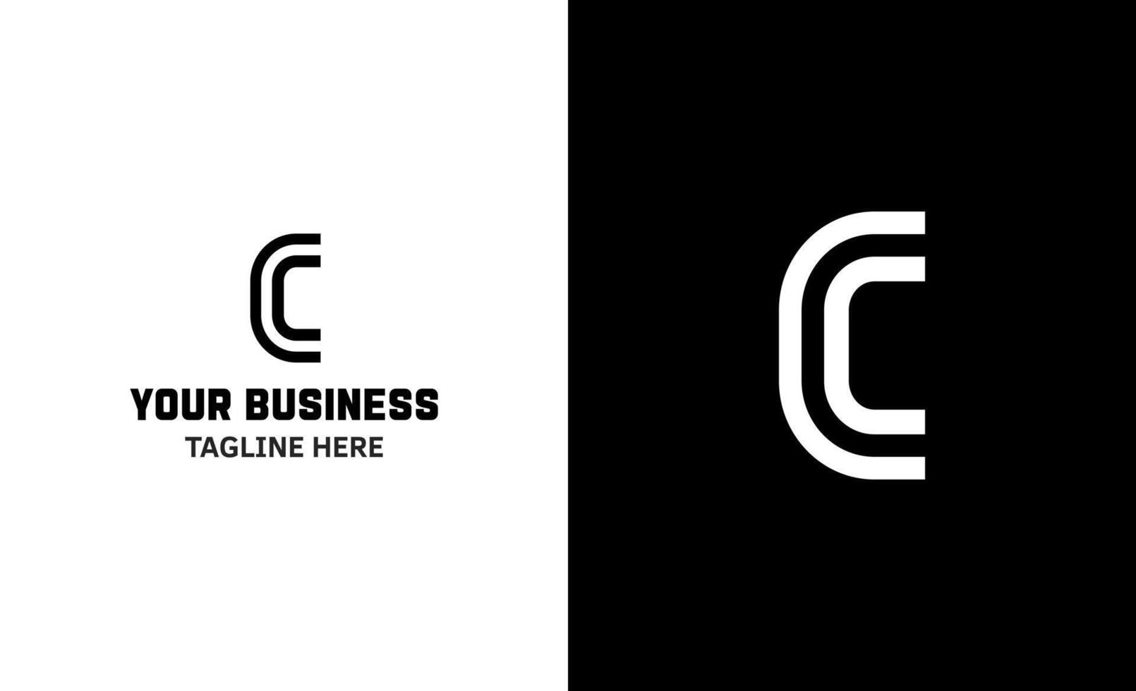 Letter C minimal logo. Icon mark design template vector
