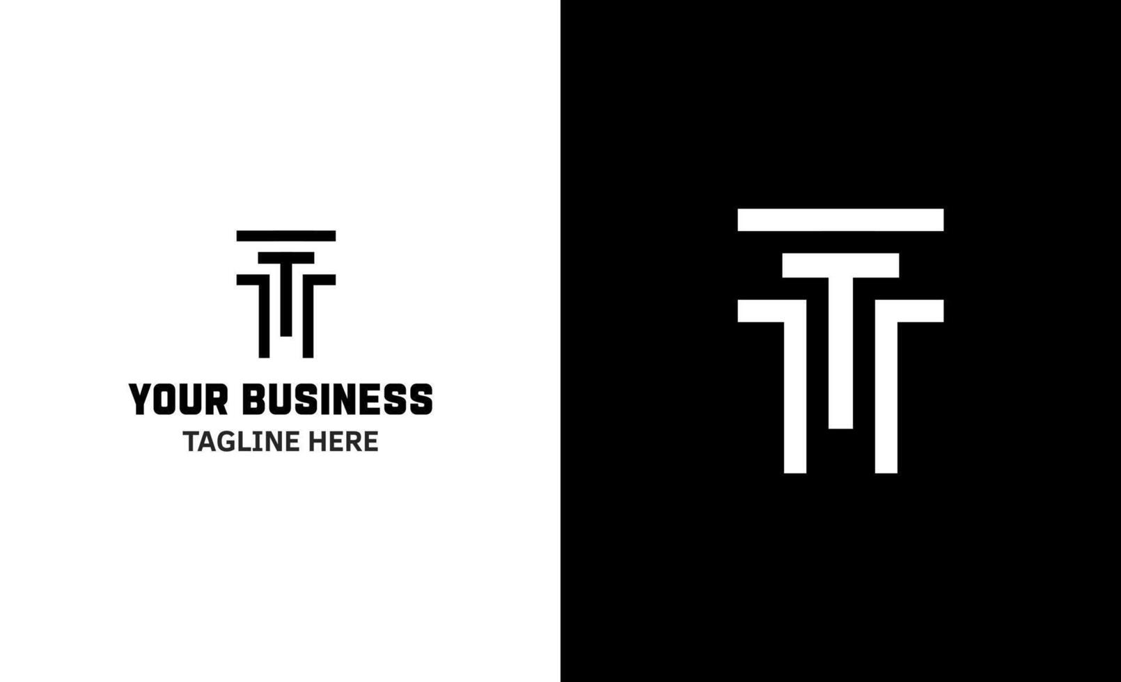 Letter T minimal logo. Icon mark design template vector
