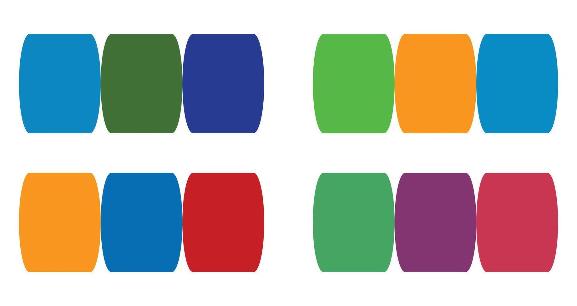 A set of colorful glossy square web buttons, icons for internet design vector
