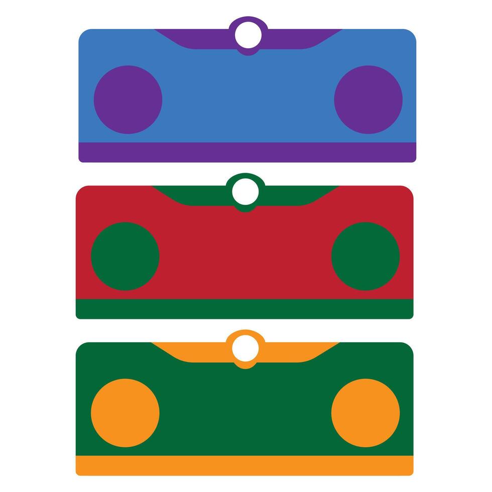 Colorful banner design set with abstract elements for web vector
