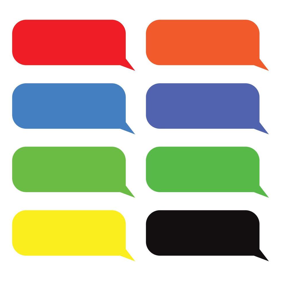 A vibrant collection of colorful speech bubbles, symbolizing communication, messaging, and dialogue in a digital world. vector