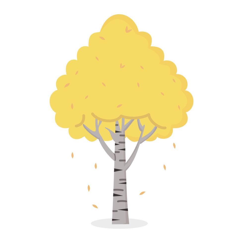 Aspen tree illustration isolated on white background vector