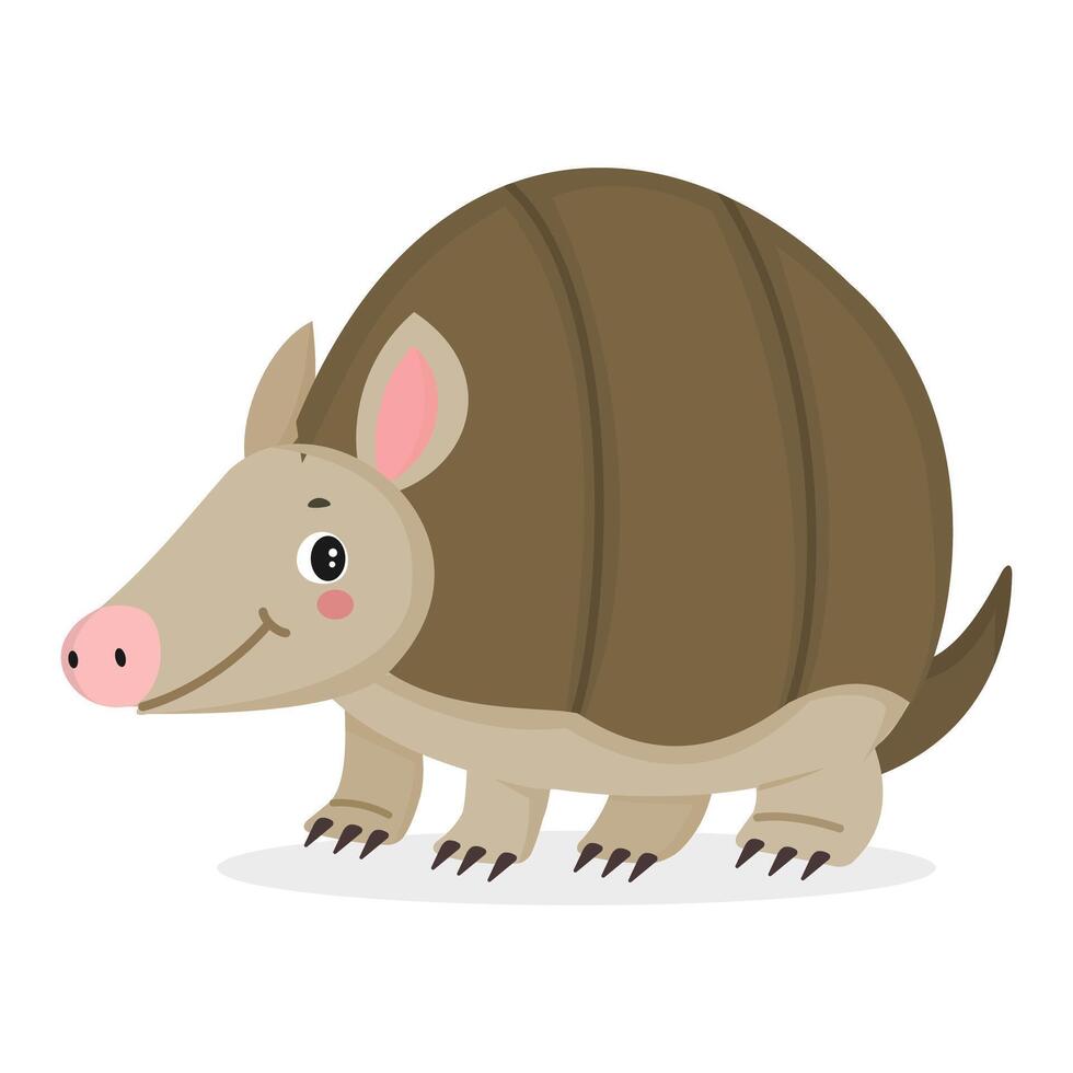 Armadillo illustration isolated on white background vector