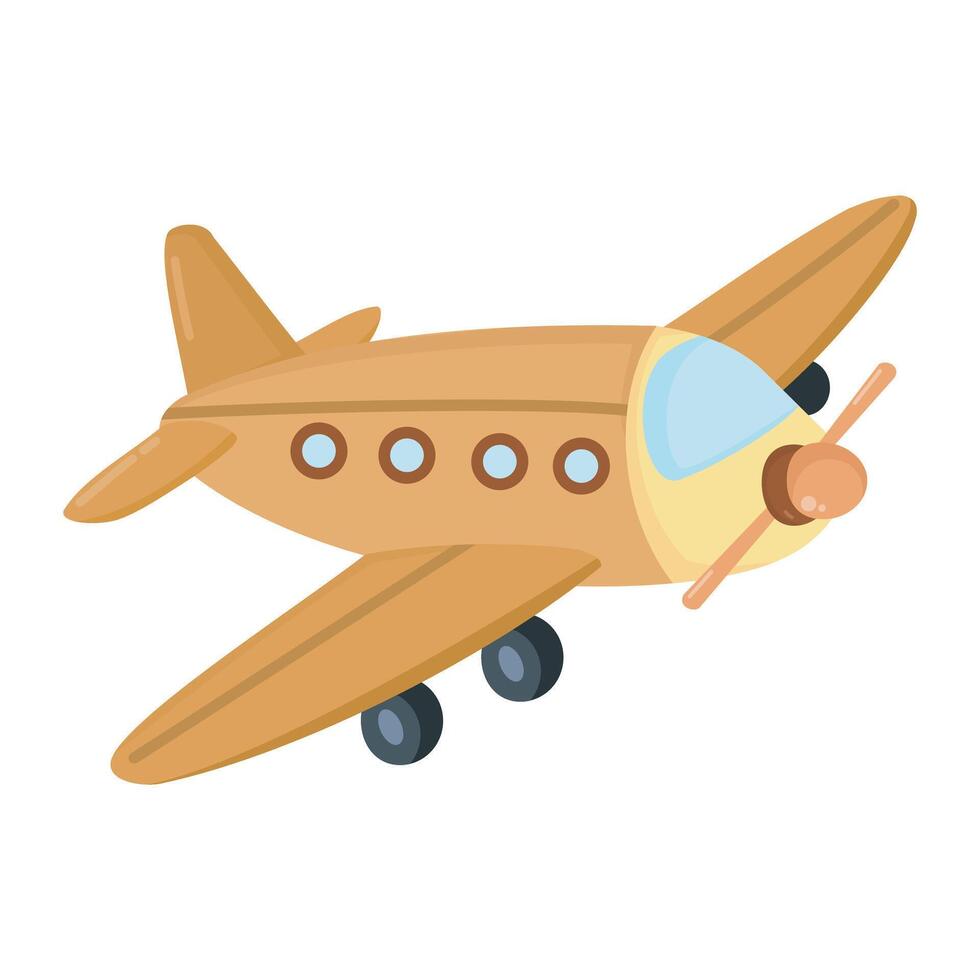 Flying airplane illustration isolated on white background vector