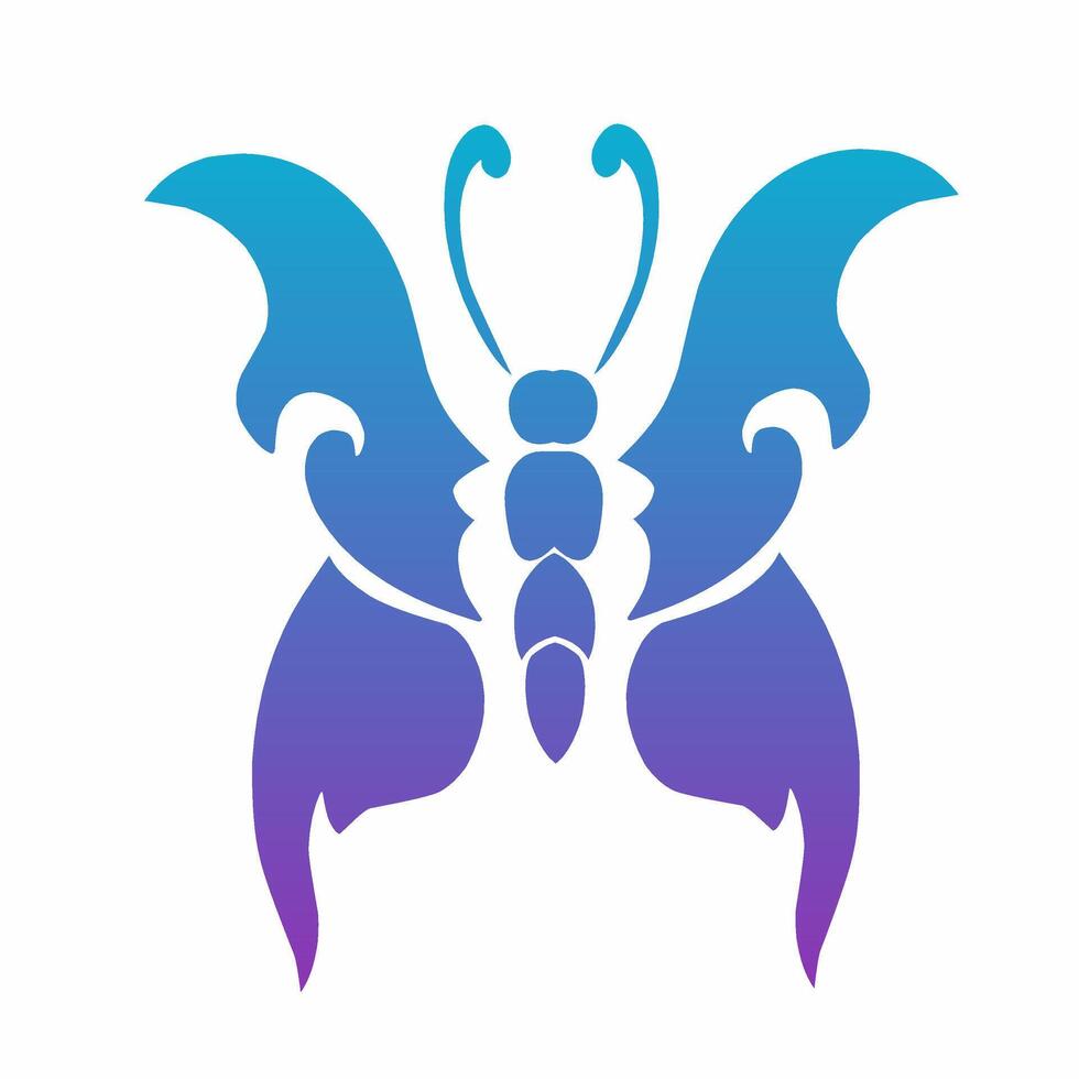 Butterfly illustration design suitable for tribal art tattoo vector