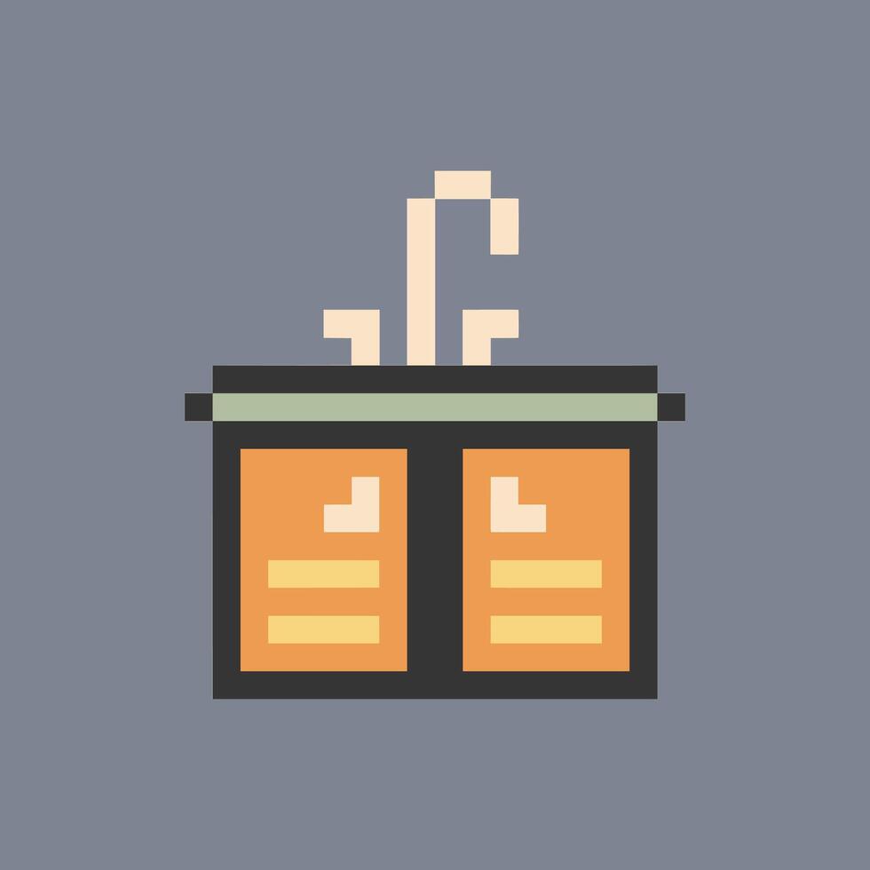 sink simple pixelated vector