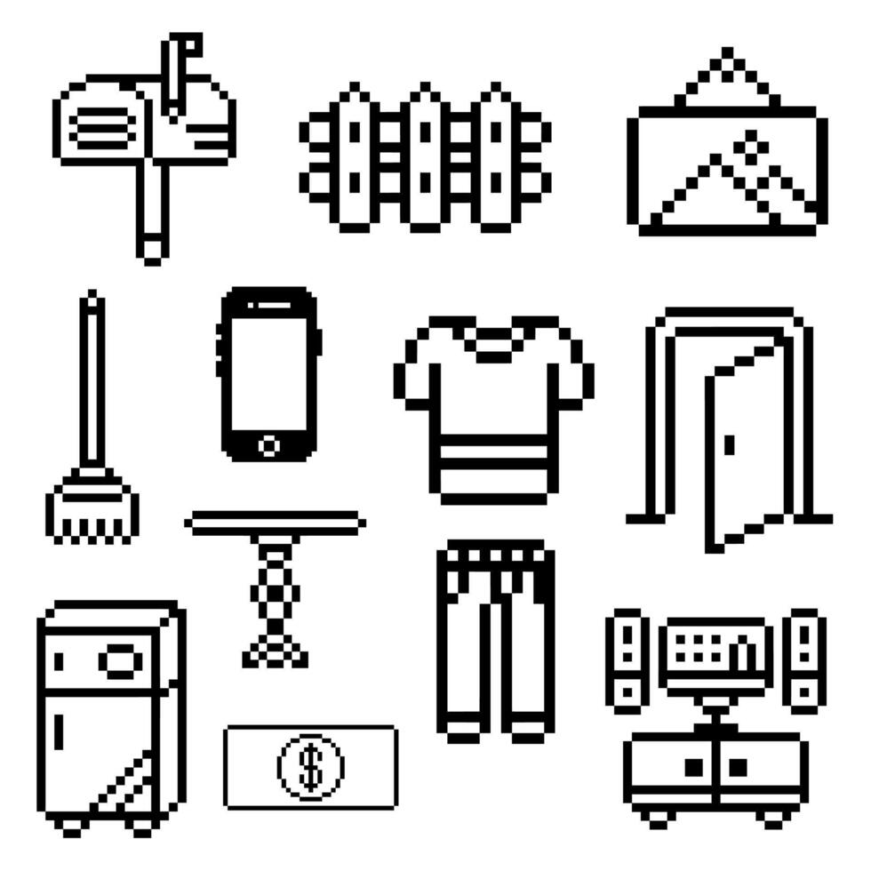 home interior items vector