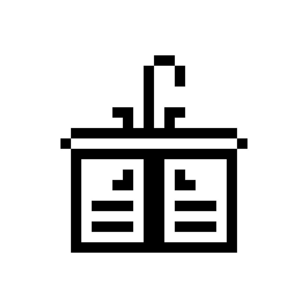 sink outline pixel vector