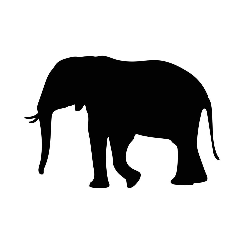 Walking Elephant Silhouette vector