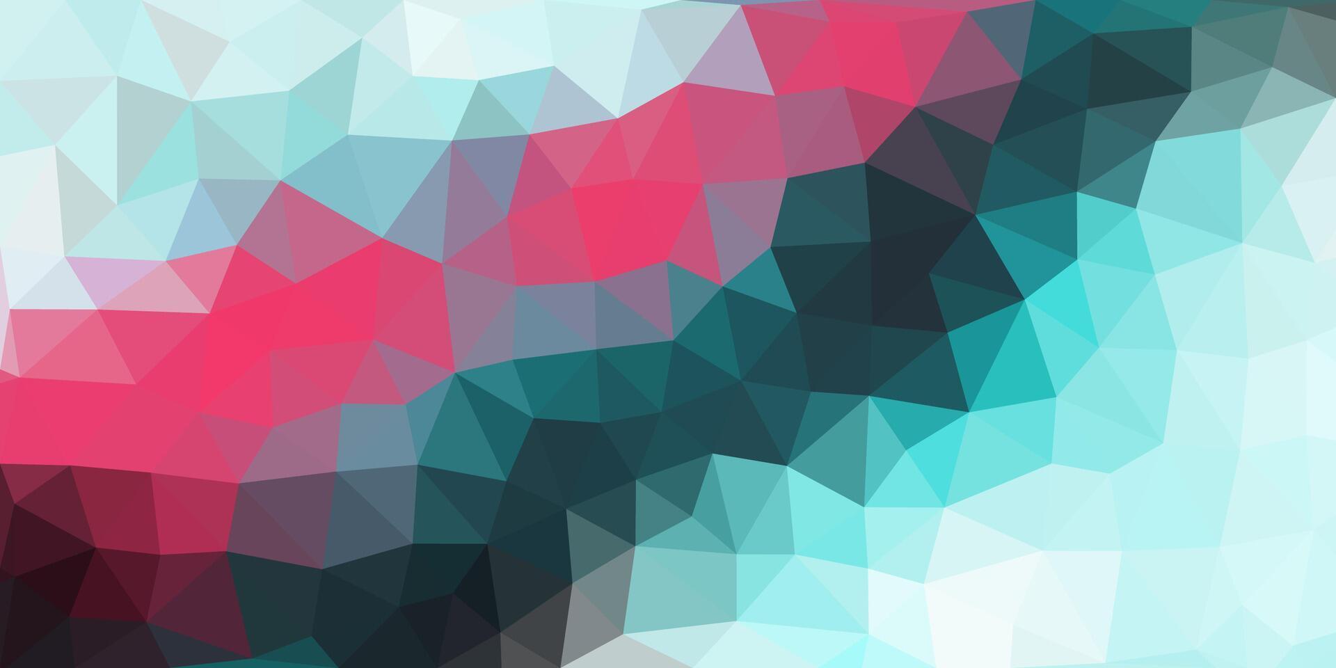 Angular mosaic of teal, pink, and dark hues creating a textured, modern abstract design. vector