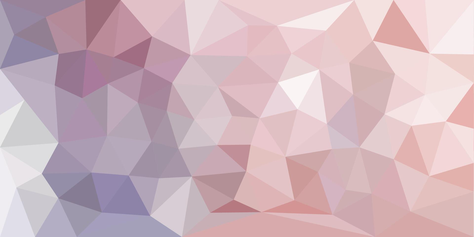 A soft blend of dusty rose, lavender, and muted peach hues forms a modern, geometric mosaic of triangles. vector