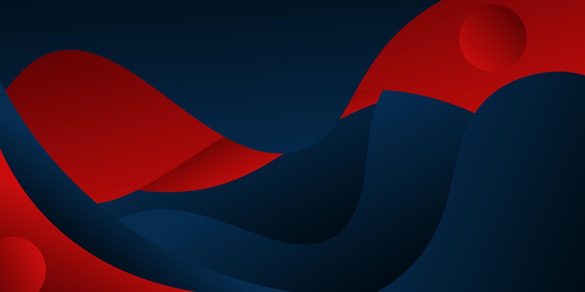 Dark blue and red color waves. Abstract paper cut. Abstract colorful waves. Wavy banner. Eps10 vector