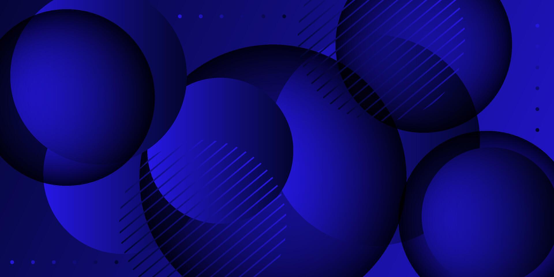 Abstract dark blue geometric circle 3D background. Modern concept pattern design with shadow. Eps10 vector