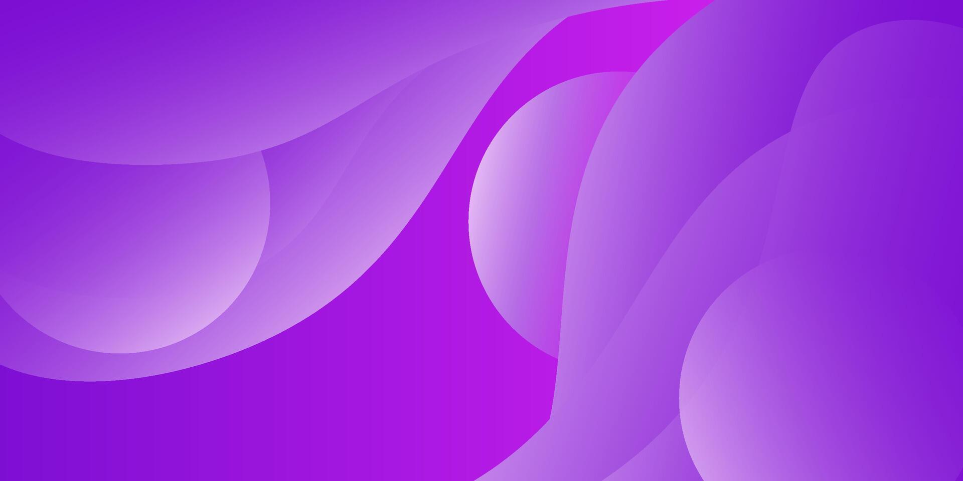 Abstract colorful 3D bright purple wave banner background. Creative fluid shape pattern on horizontal background. Eps10 vector