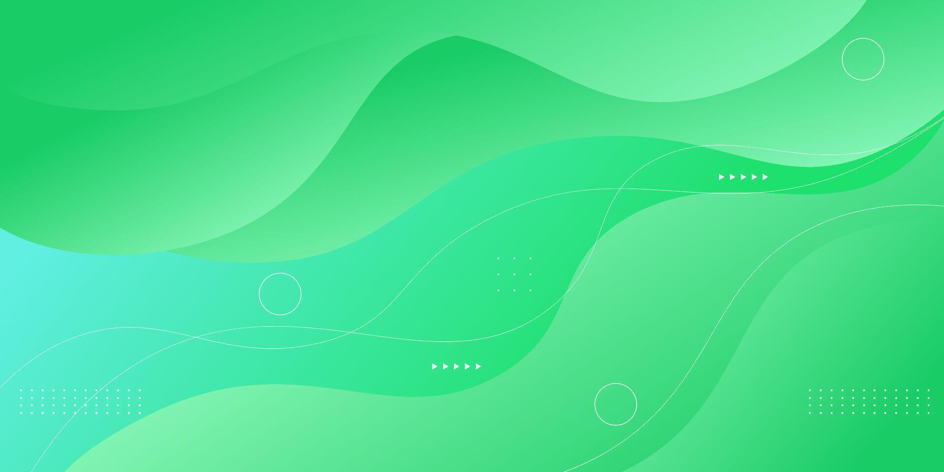 Bright green dynamic abstract background with wavy lines. Creative premium gradient. Smart 3D cover design for business design. Eps10 vector