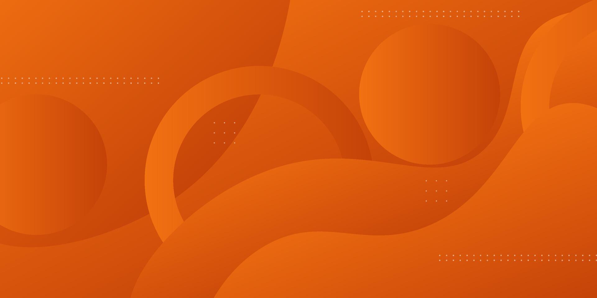 Orange geometric business banner design. Creative banner design with wave and circle shape as template. Simple design on horizontal banner. Eps10 vector