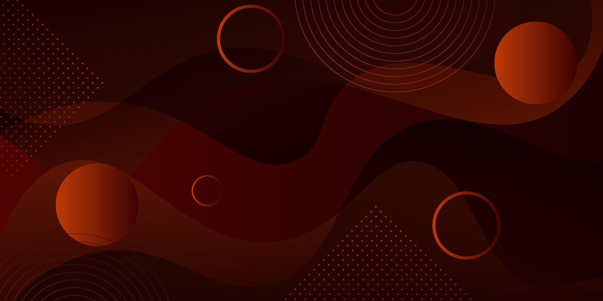 Abstract wave fluid dark orange background. Colorful background with wave pattern. vector