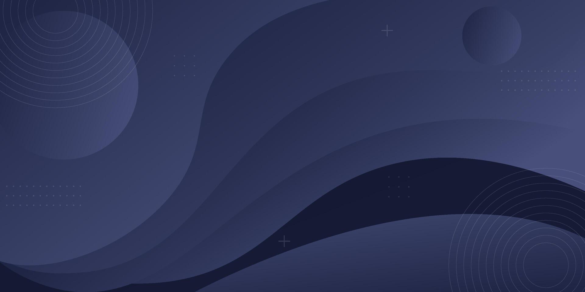 Abstract and realistic dark blue wave background. Fluid pattern design. Eps10 vector