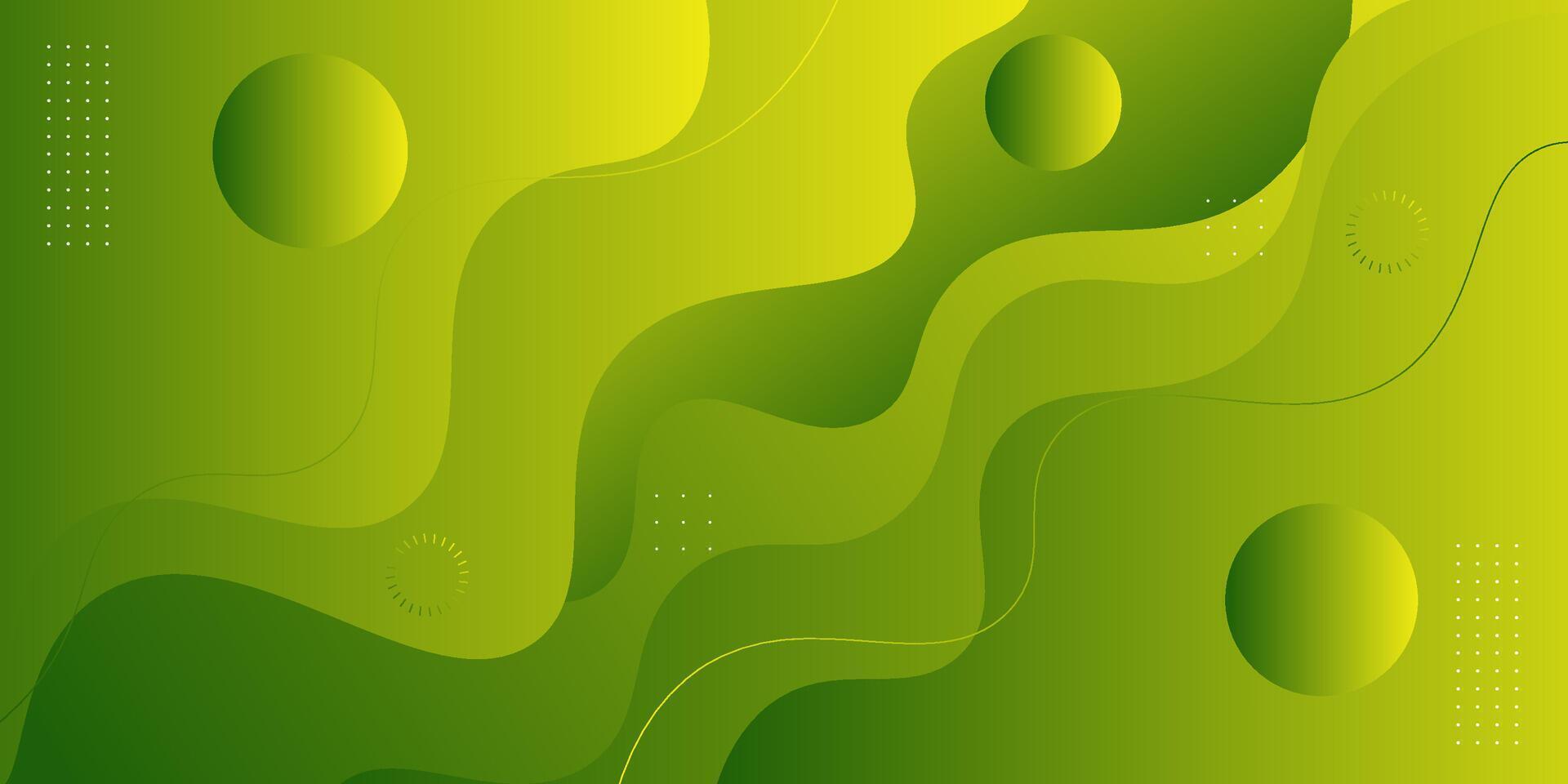 Bright and Simple Modern Abstract Background with Green Color Wavy Design. Eps10 vector