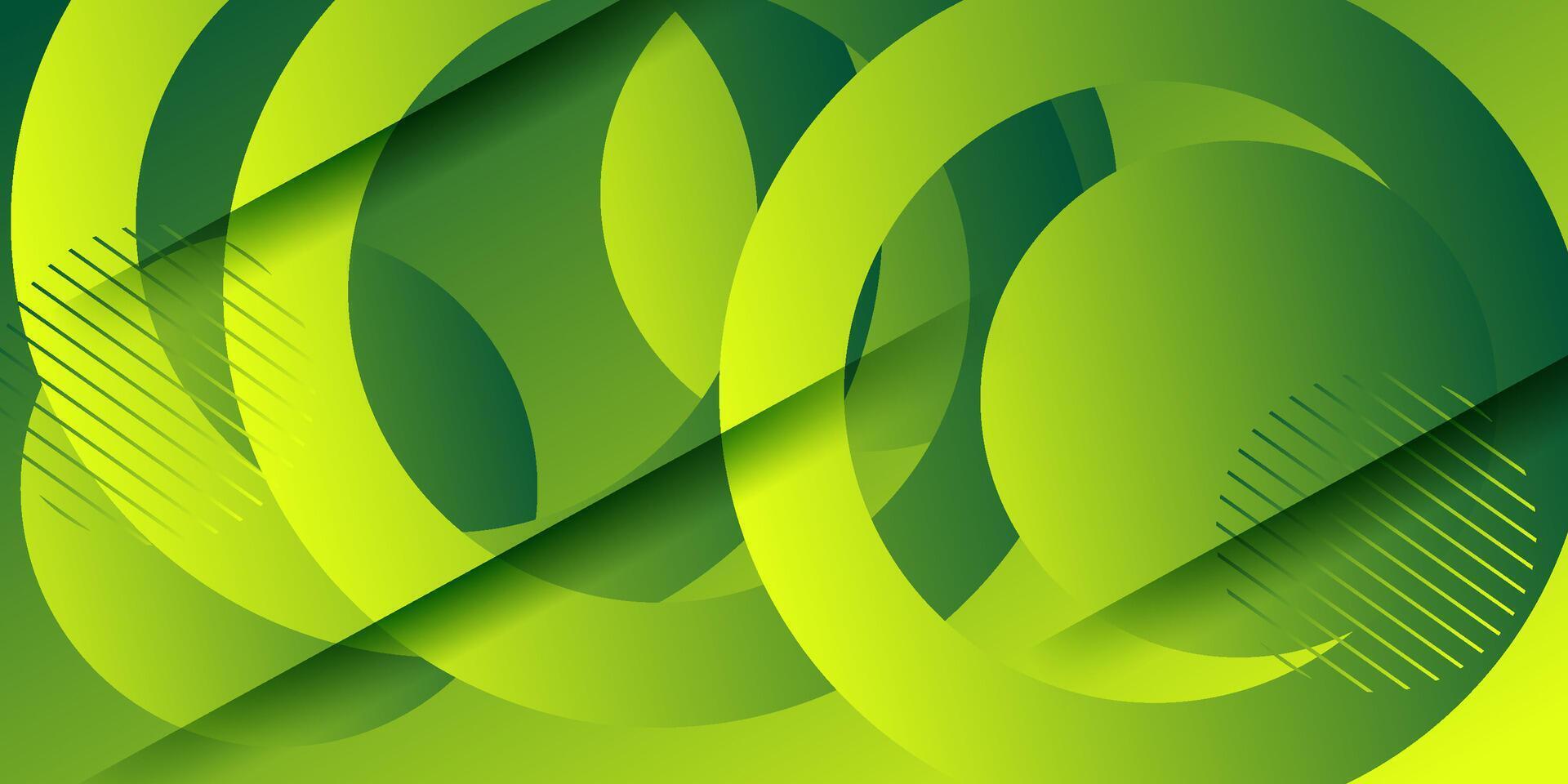Green circle pattern 3D background pattern with soft color design. Abstract template and modern style texture background. eps10 vector