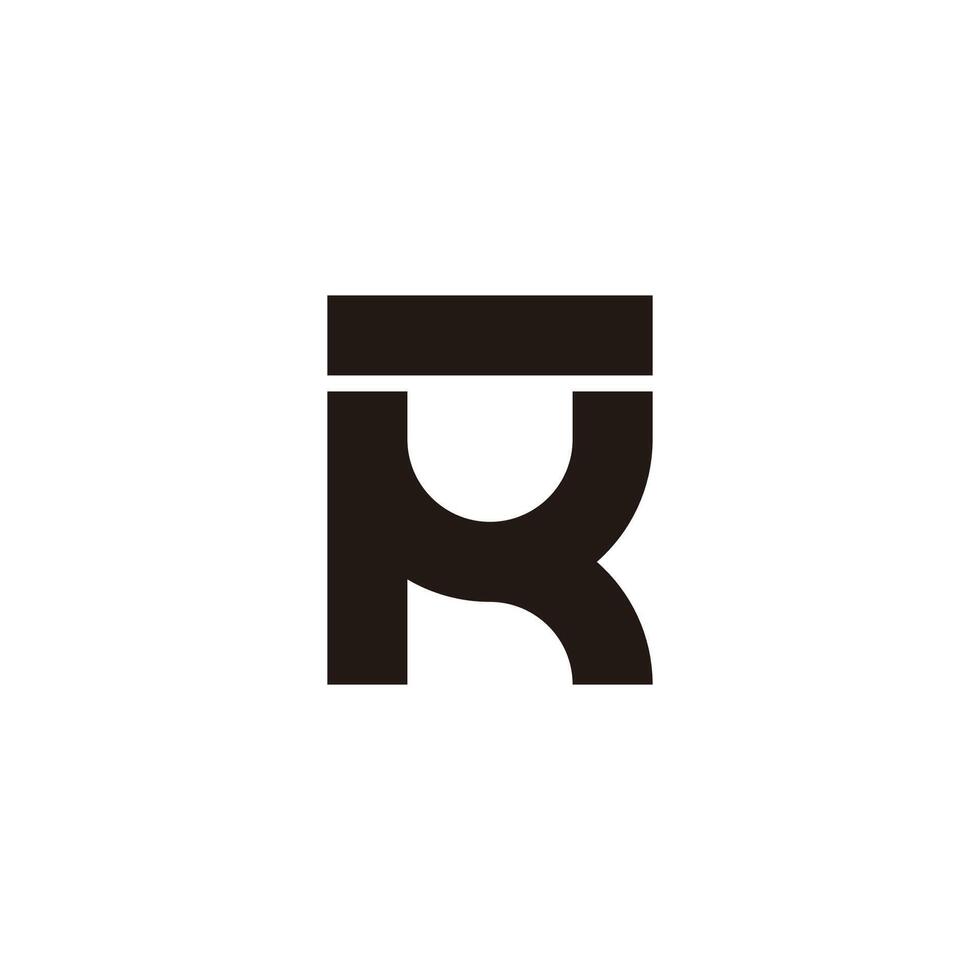 letters kur simple geometric lines logo vector