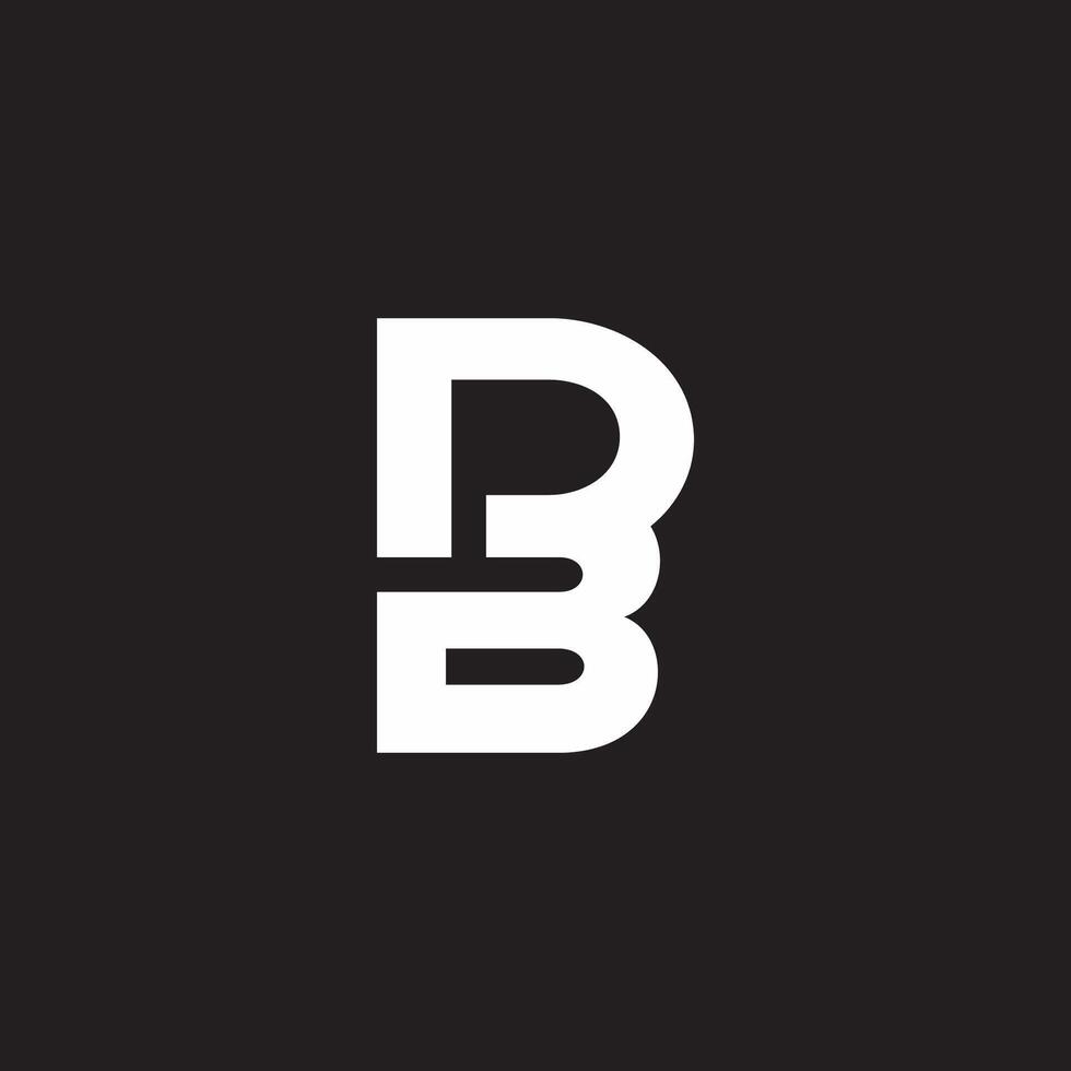 letter pdb simple linked lines logo vector