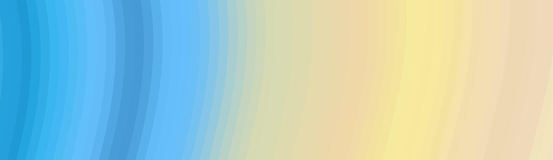 Abstract gradient background with curved blue and yellow stripes vector