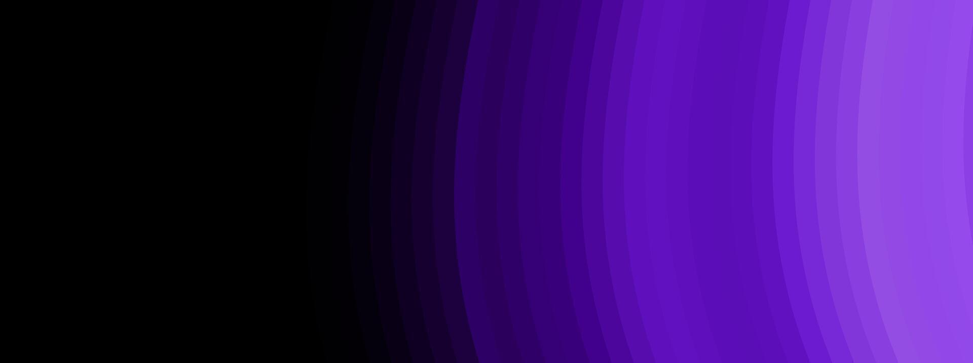 Abstract purple gradient background with curved lines transitioning from dark to light vector