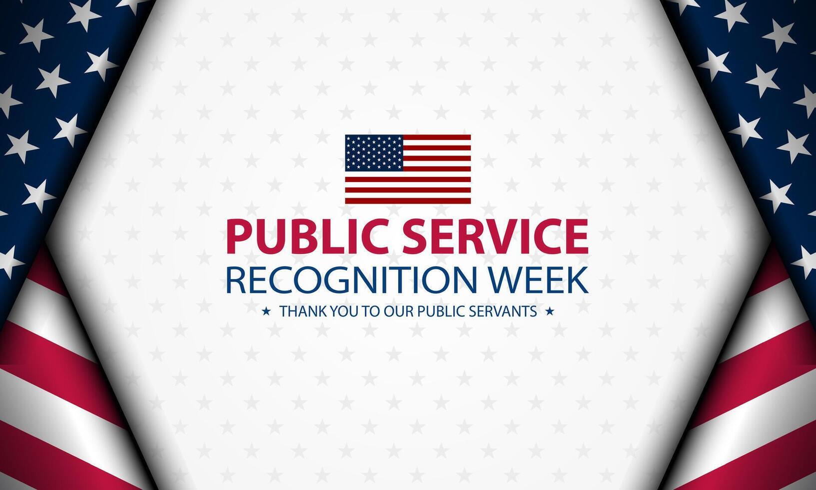 Public Service Recognition Week Banner Background Illustration vector