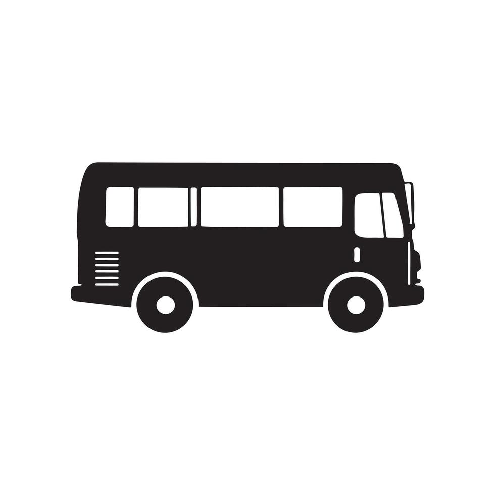 Vintage Old Bus Icon for Retro-Themed Web and App Designs vector