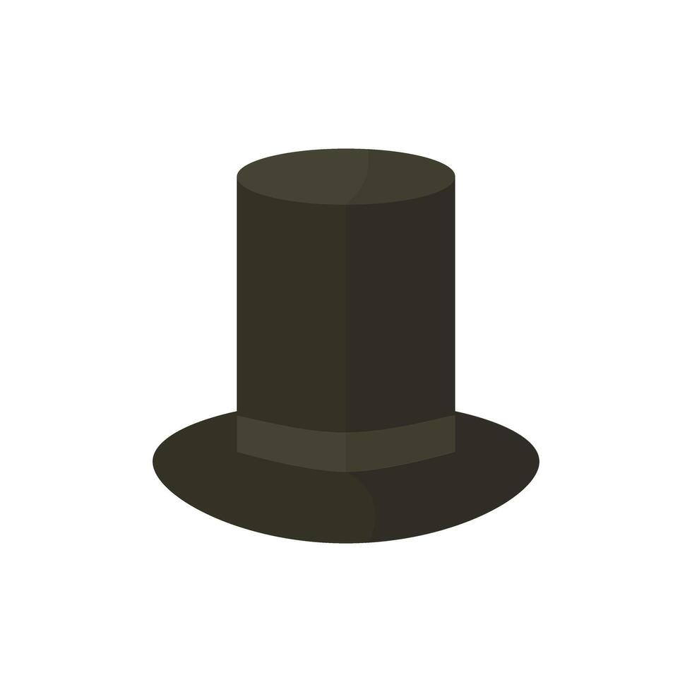Silk Hat Icon. Gentleman's hat. vector