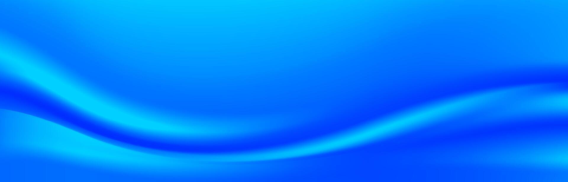 blue gradient wave soft for banner background, light blue smooth gradient and twist for background, horizontal blue background vector