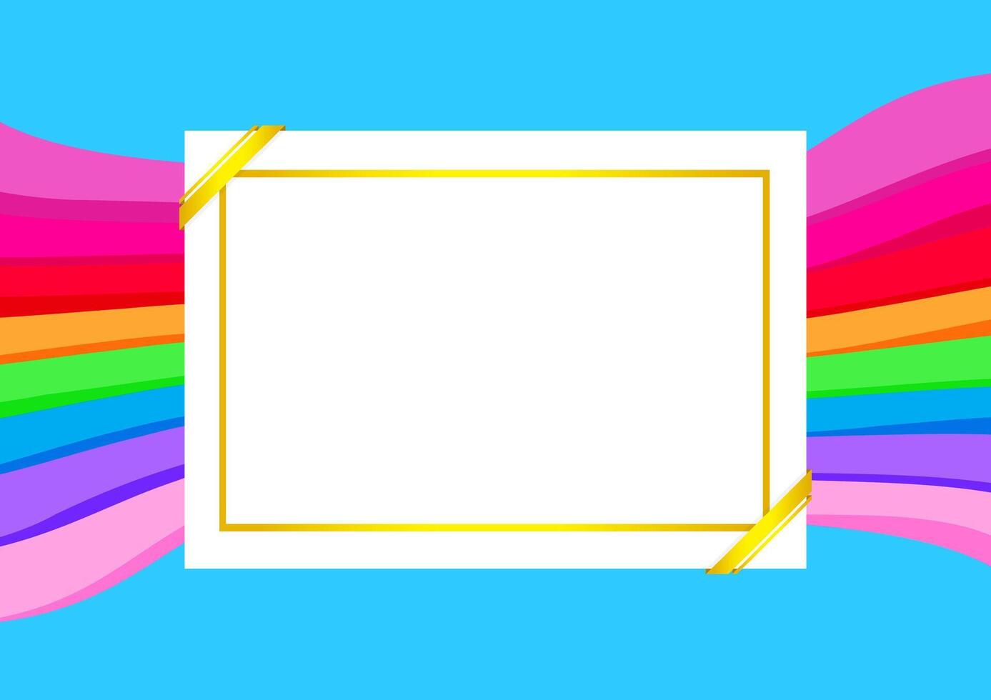 certificate template with golden frame on colorful for background vector