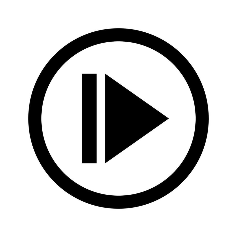 skip icon, step icon for media control and next, media control skip back symbol vector
