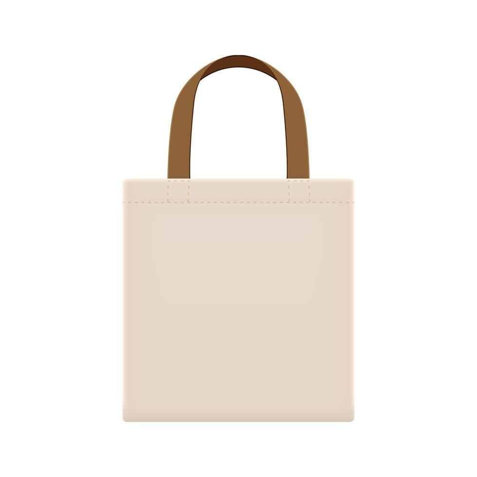 tote bag with brown handle, cloth bags blank, cotton yarn cloth bags illustration, fabric cloth bag template for design vector