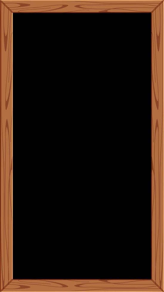 blackboard wooden frame for copy space text, chalkboard frame blank for menu restaurant, empty black write board vector