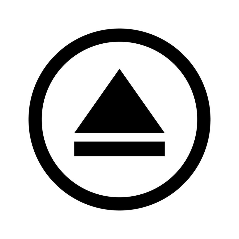 eject icon, eject symbol in circle shape, eject icon for graphic media. vector