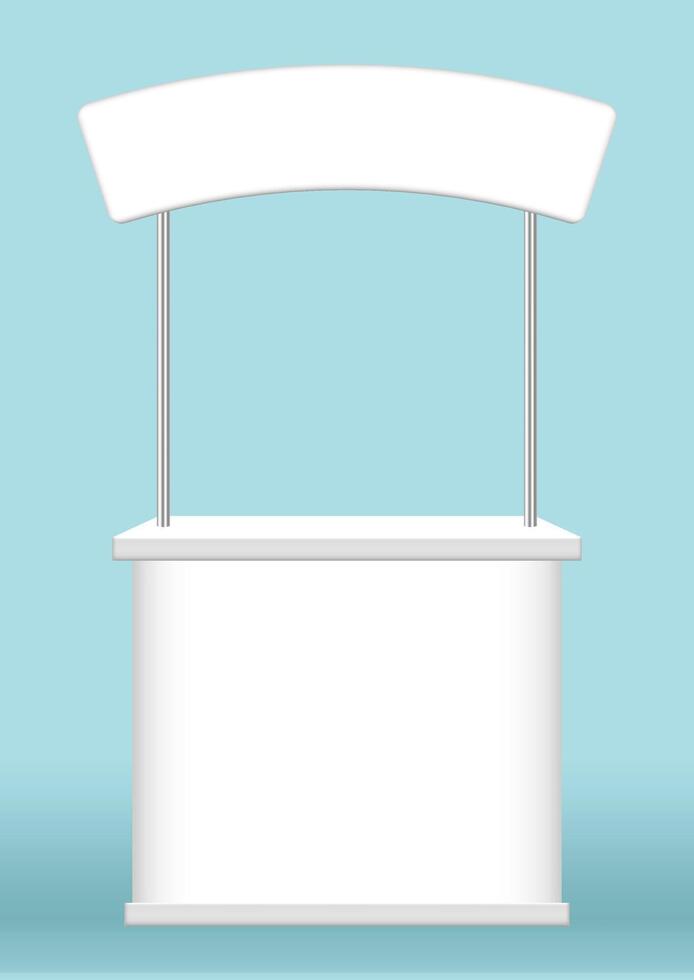 kiosk display, promotion counter stand show, counter for retail booth promo, kiosk advertising, counter stall, 3D illustration vector