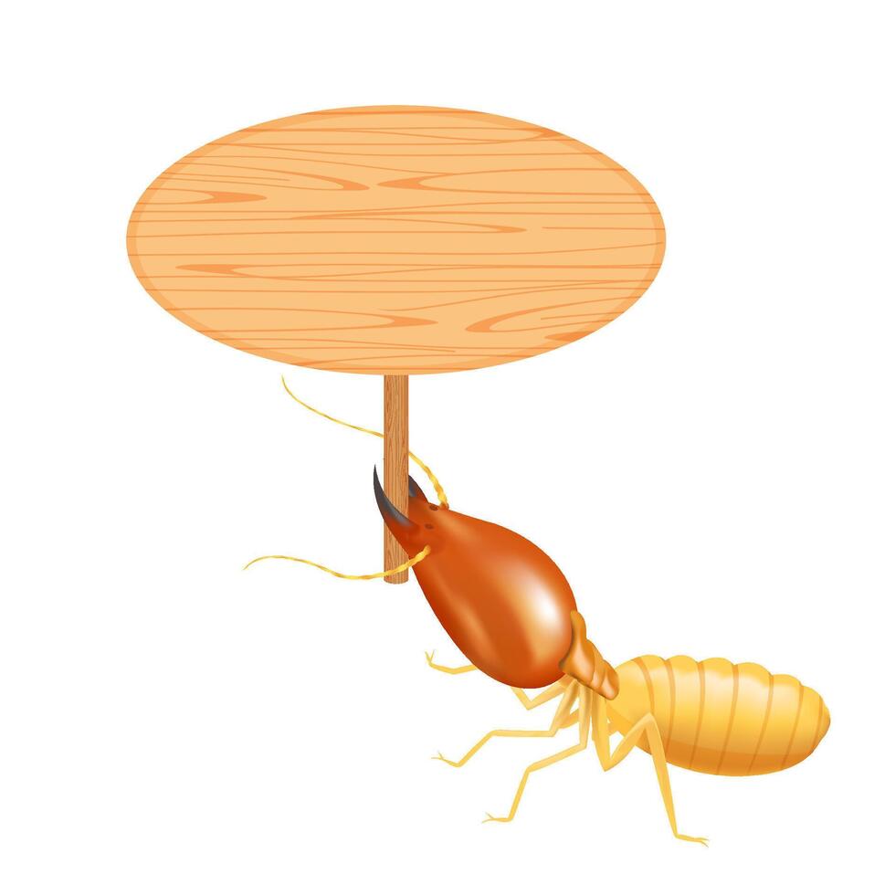 termite, clip art termites and wooden signs vector