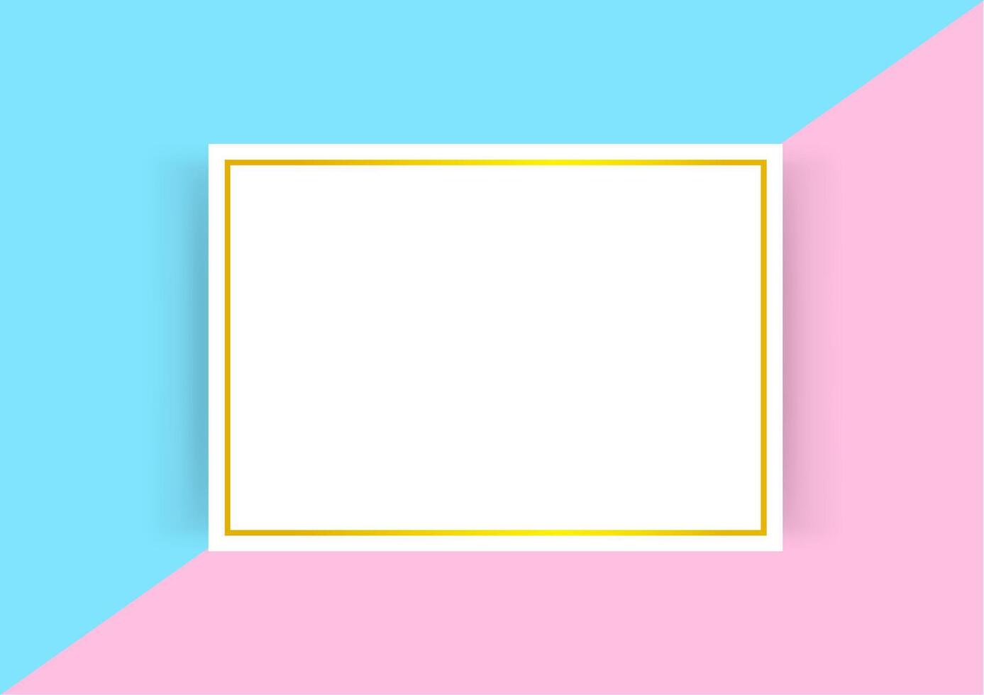 certificate template with gold frame on pibk blue background vector