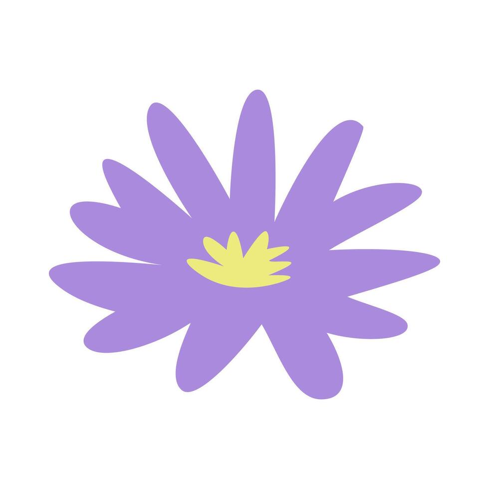 purple lotus flower simple shape, lotus graphic vector