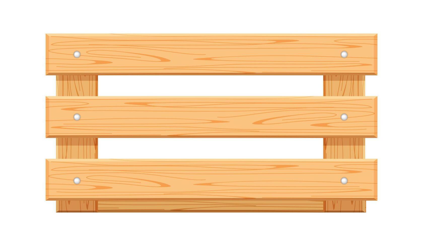 wooden crate box isolated on white, empty boxes wood for crate storage, front view container crate wood retro for transportation, wooden crates shelf pallet of vegetable fruit rustic farm and vintage vector
