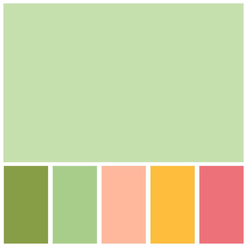 green colour palette soft pastel for template, simple green color soft for design background vector